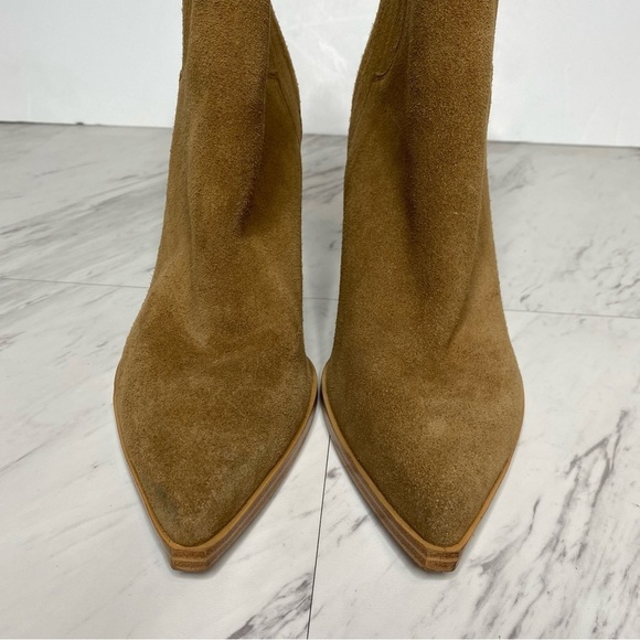 Marc Fisher Oshay Tan / Light Brown Suede Bootie 9M - Picture 9 of 14